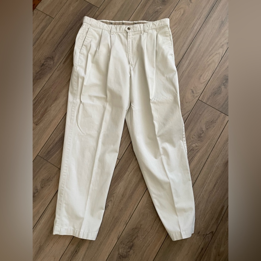Dockers Men's Classic Fit Cream Pants - Picture 2 of 5